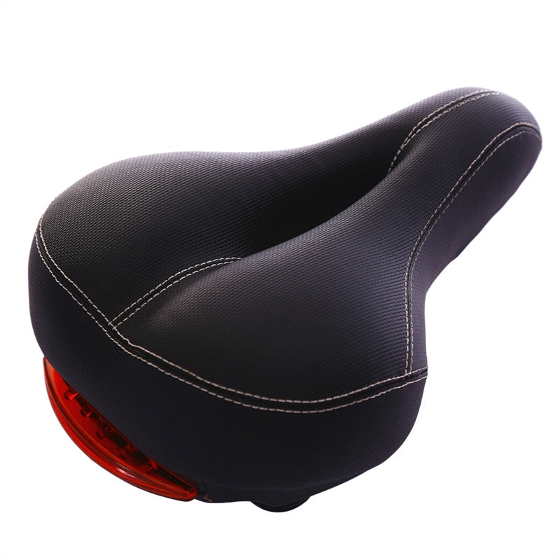 Cushioned Bicycle Saddle with Tail Light