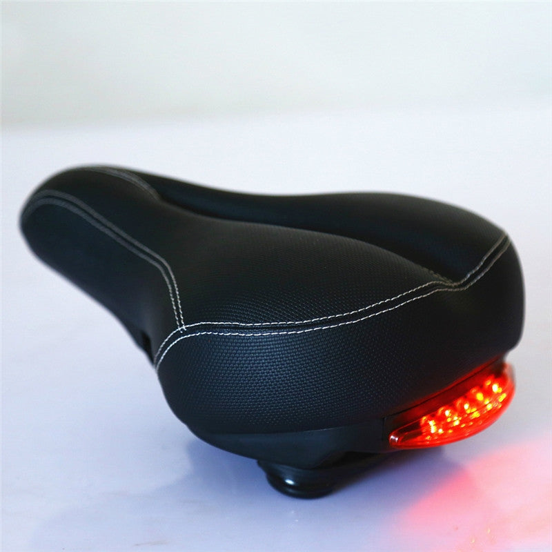 Cushioned Bicycle Saddle with Tail Light